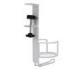 Desk Cup Holder Headphone Hanger Metal 2 in 1 Table Cup Holder Under Desk Headphone Bag Hook for Home Office White