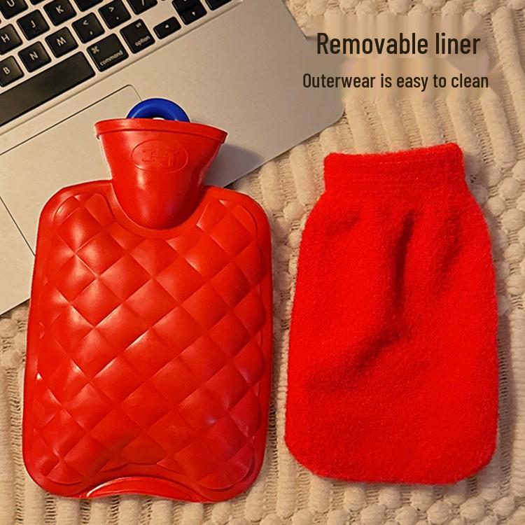 Plush Explosion-Proof Hot Water Bottle & Hand Warmer for Girls - Large & Small Sizes Available for Abdomen or Bed Use