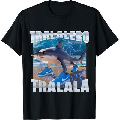 Camiseta Shark Meme Tralala Tralero Camiseta Cerebro Podrido Italiano Camiseta