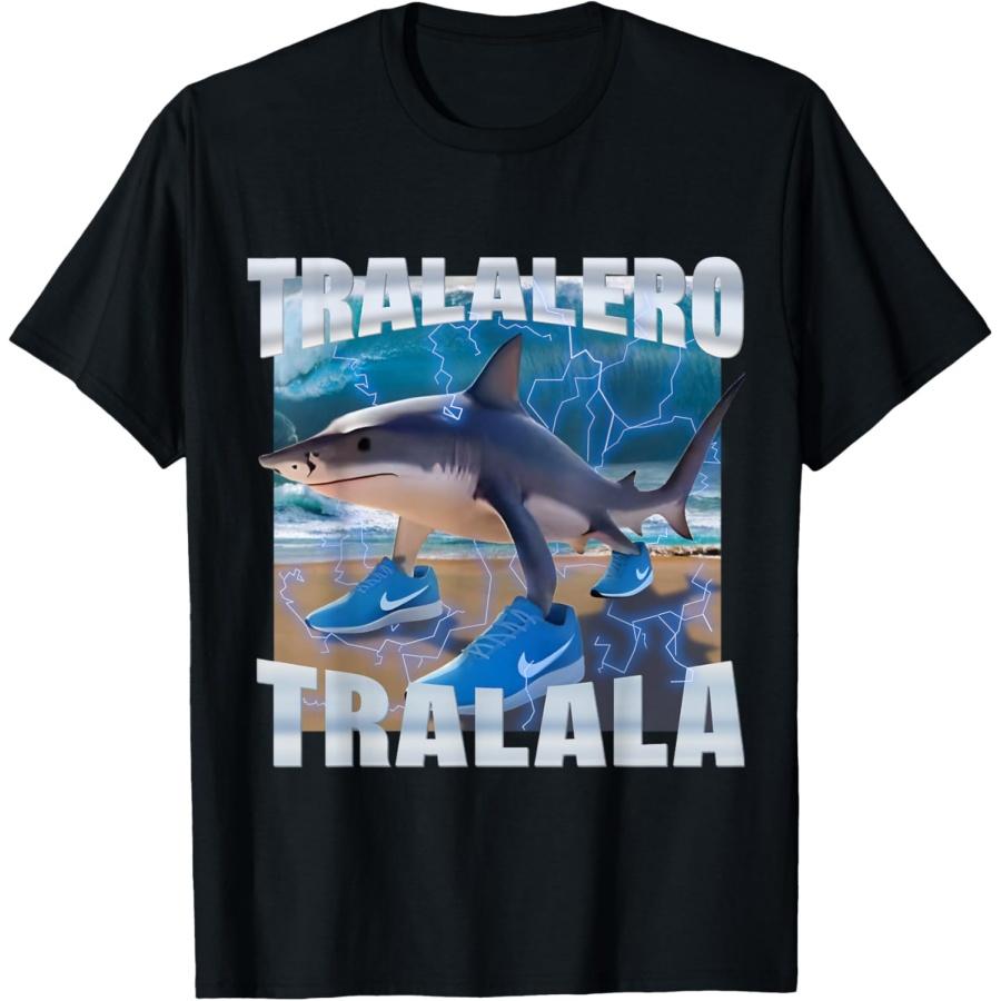 Tralalero Tralala Shark Meme T-Shirt Italian Brainrot Tee T-Shirt S