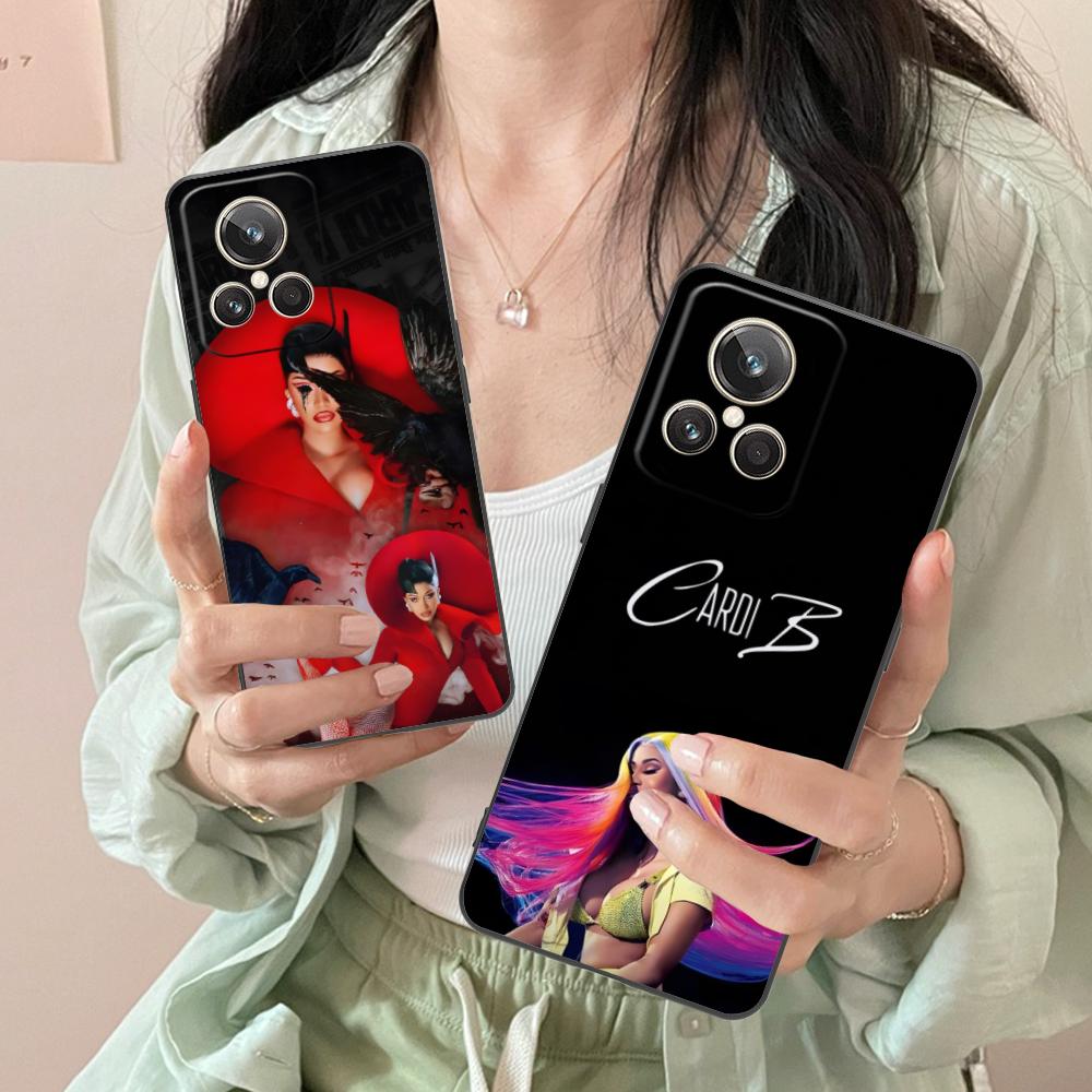 Cardi B Matte TPU Mobile Phone Case for Realme 15 14 13 12 11 10 9 Pro Plus T i Lite 5G Colorful Printing Cover