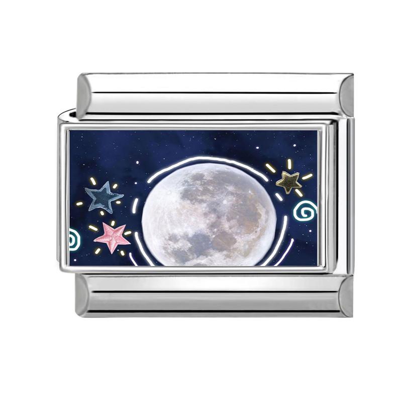 Unique Y2K Pink Girls' Eye Tulip Flowers Moon Cat Cherry Italian Charm Link Fit 9mm Stainless Steel Bracelet DIY Making Jewelry