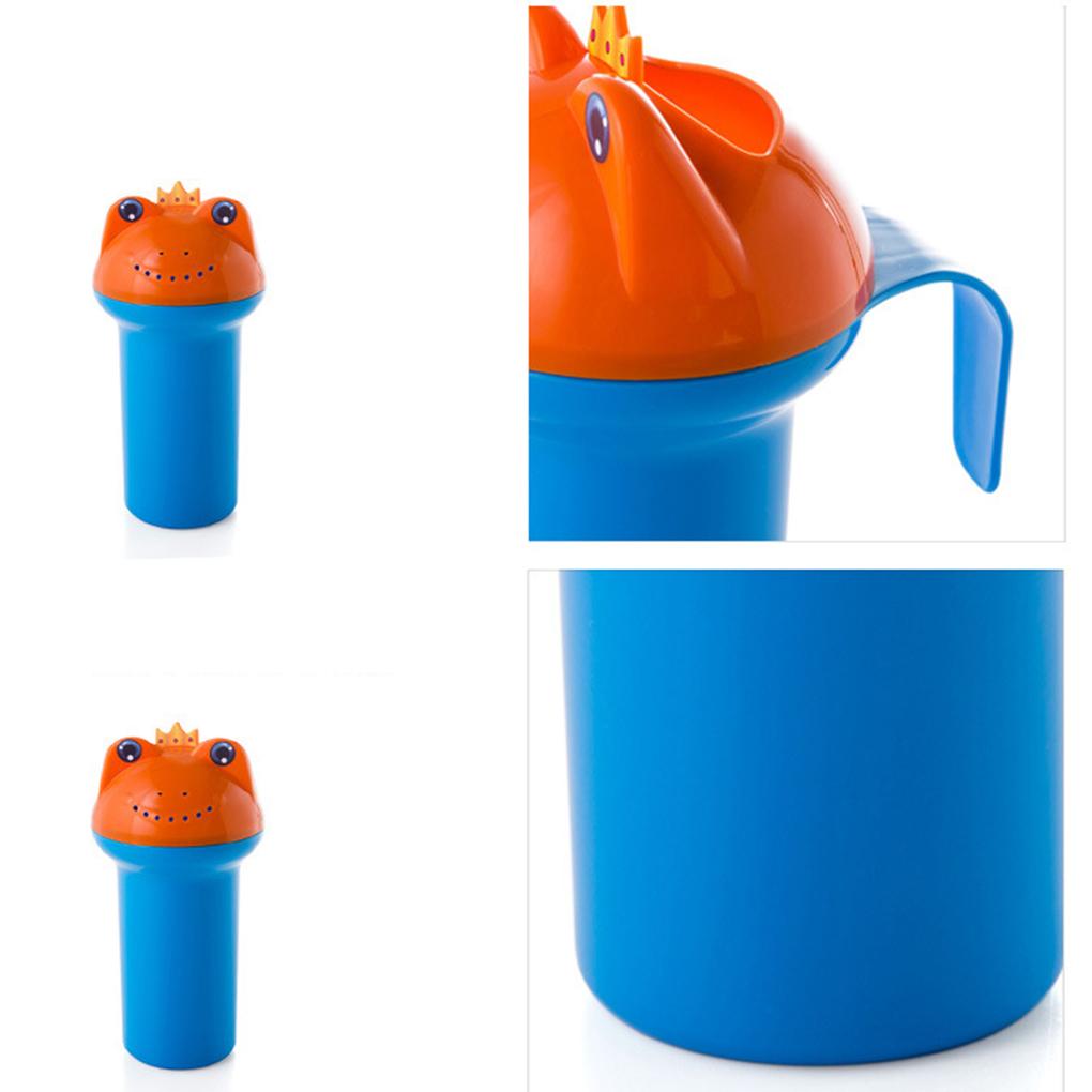 Shower Frog Cup Baby Bath Toy Bathing Water Pouring Shampoo Rinse Kids Hair Wash