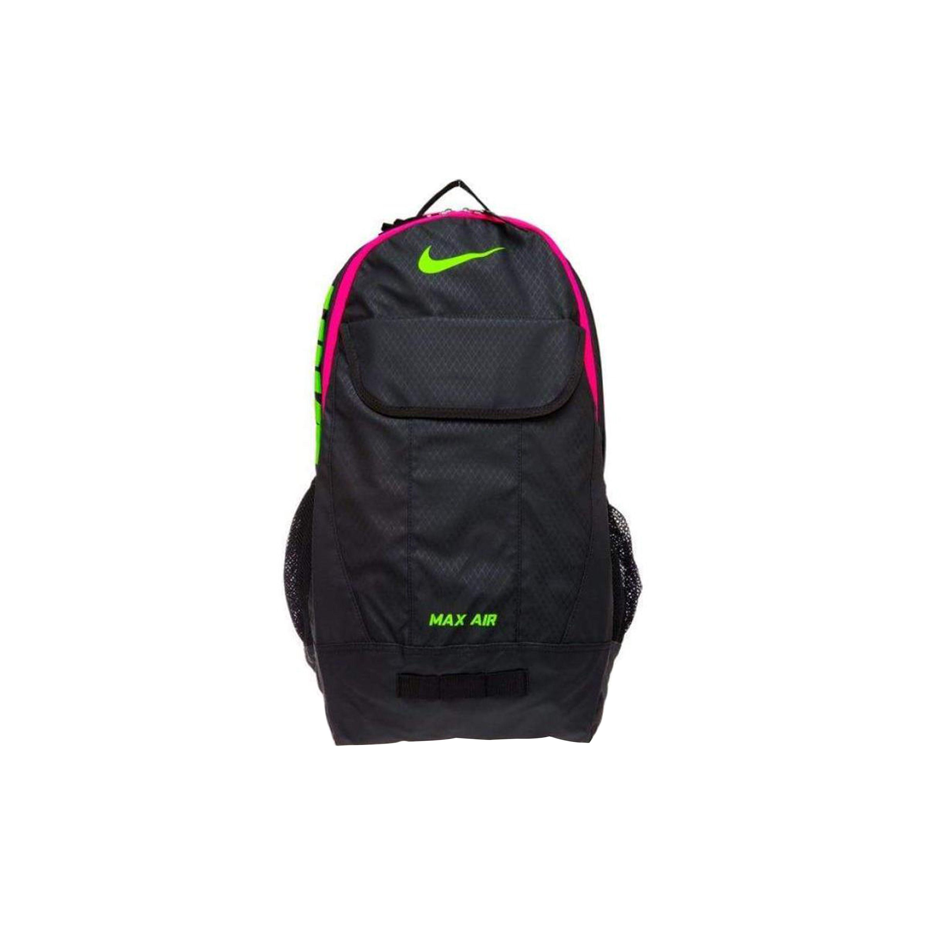 

Nike Adjustable Shoulder Strap Polyester Backpack Large Size Unisex Backpacks Black BA4899-010 Pure Black