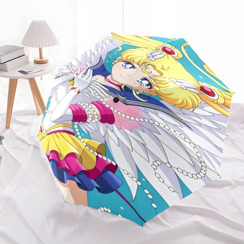 1pc Sailor Moon Umbrella, Sun Protection, And UV Shielding. It Has Eight Sturdy Ribs for Outdoor Use And Perfect As a Holiday Gift
