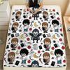 Death Note Flannel Blanket Cute Printed Pattern Great For Sofa Bedroom Chair Bed Picnic Travel -HE4