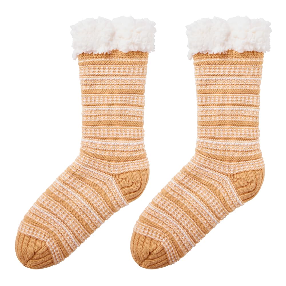 

Gunze Warm Fluffy with Fleece Cold Weather Light Orange UCHI-COLLE Socks, Lining, Mid-Length, Protection, Women s,