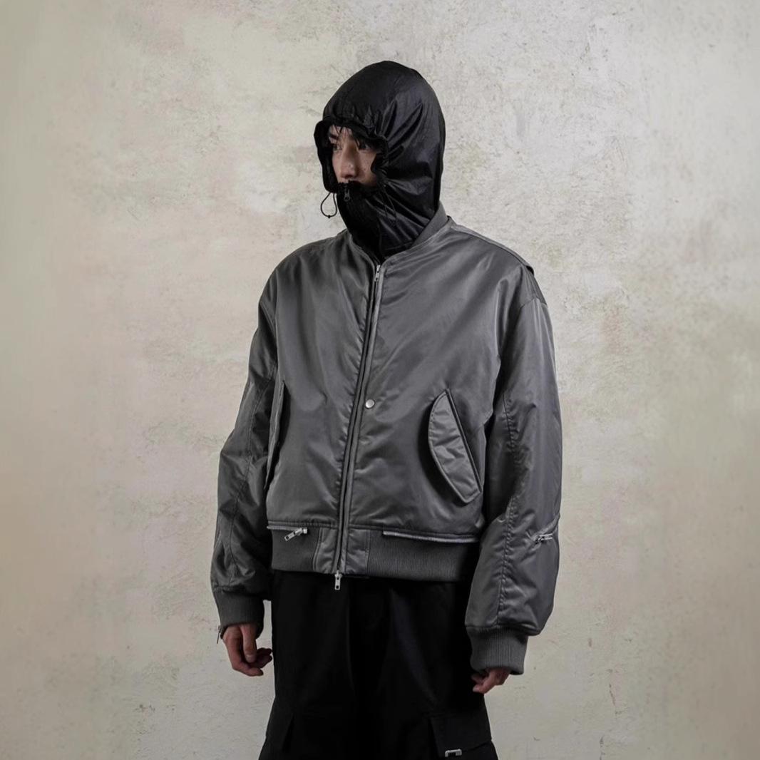 

Clearance! Jimo GRAILZ Aviator Cotton-Padded Multi-Zipper Winter Jacket XS
