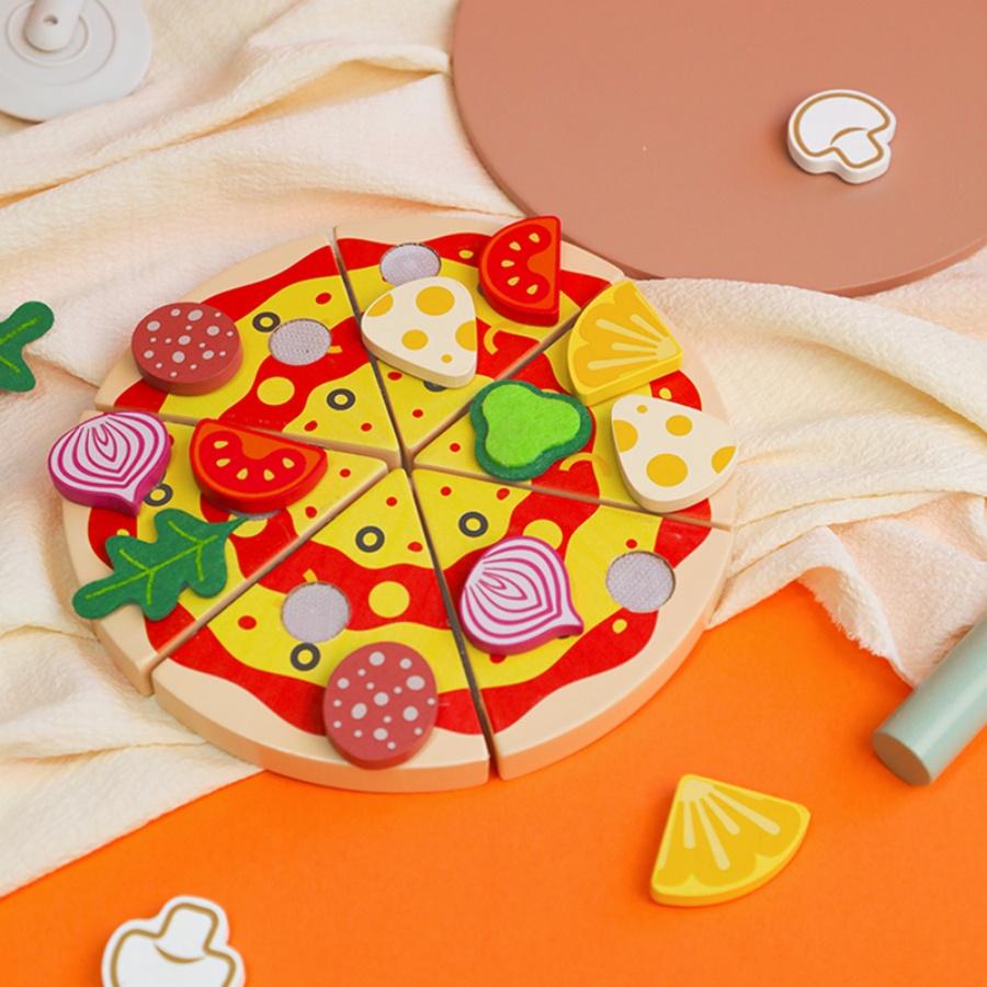 Wooden Simulation Fruits and Vegetables, Children's Play Kitchen, Convenience Store, Boys and Girls' Cake, Pizza, Toys