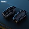 Abs Carbon Fiber Car Flip Key Case Cover For Toyota Sienna Rav4 Crown Hilux Fortuner Camry Land Cruiser Prado Venza Accessories