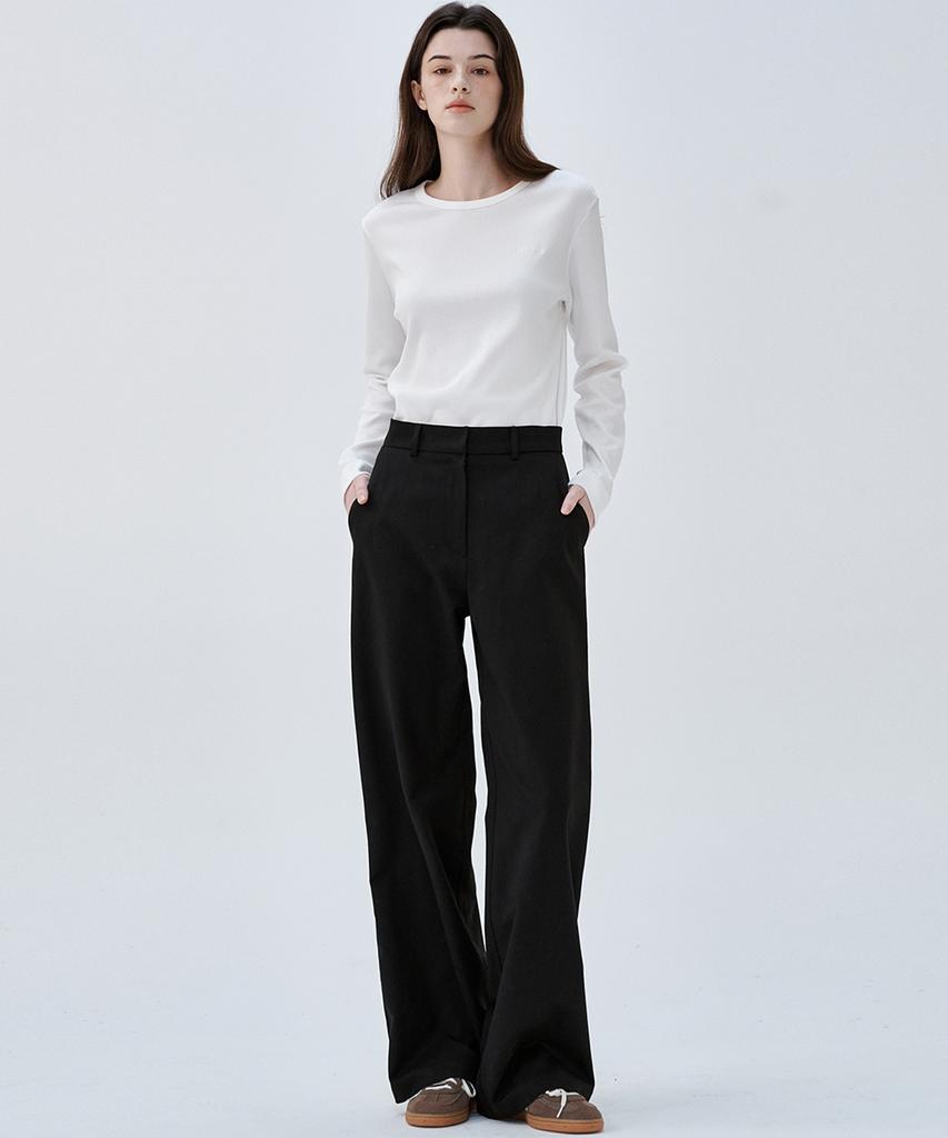 Marop 2171 Stretch Lightweight Wide Pants (Black)