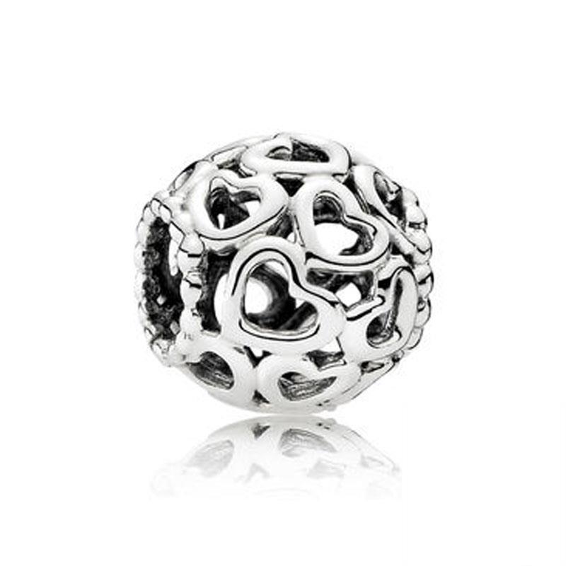 New Openwork Leaves Flower Infinity Love Hearts Charm Beads Fit Original Fashion Bracelet Diy Jewelry For Women