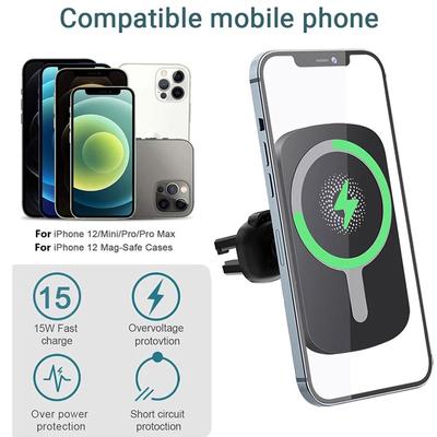 15W Magnetic Wireless Charger Air Vent Mount Car Bracket For iPhone 12 12Pro Max