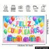 2D Flat Surface 1 Piece of Colorful Spanish Birthday Background Fabric Suitable for Gifts and Scene Decoration