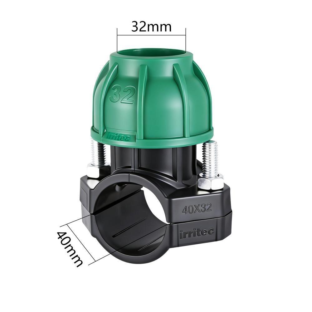 PVC/PP Saddle Clamp 20/25/32/40/50/63/75mm Garden Agricultural Irrigation Pipe PE Quick Connector 3-way Lock Nut Plastic Reducer