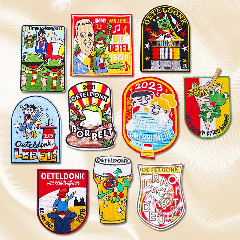 10pcs Set Patch Netherland Oeteldonk Emblem Embroidery Patches For Clothes Iron On Patches For Clothing Uniform Embroidered Diy 
