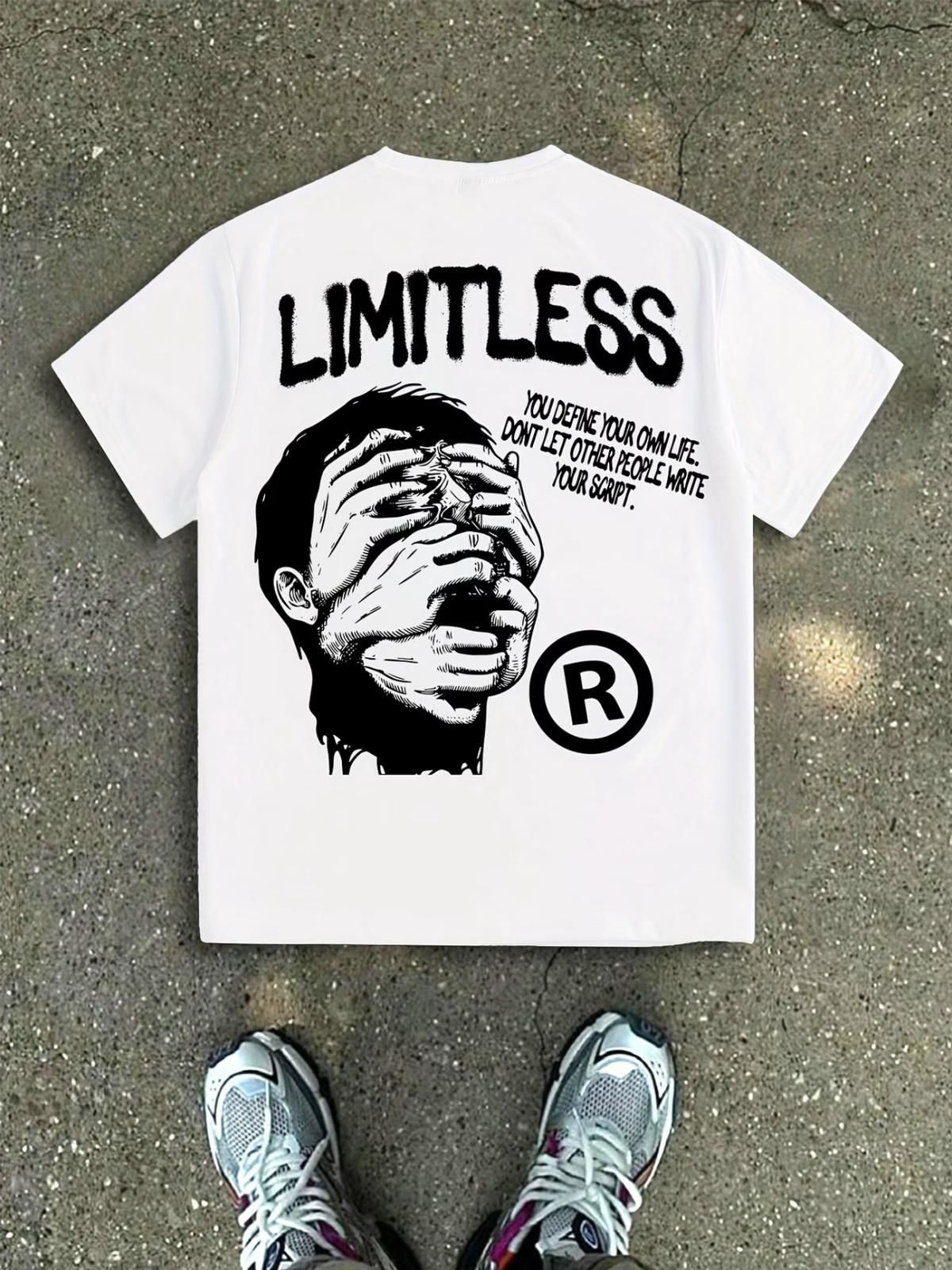 Men S Limitless Graphic T-Shirt | Bold You Can t Stop Me Design, Beige with Unisex T-Shirt XXL
