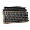 OUSEITECH Mechanical Blue LED Waterproof Compatible with Retro Stylish for Use Tone Typewriter-Style Keyboard, Switches, Backlight, Hot-Swap, 83-Key