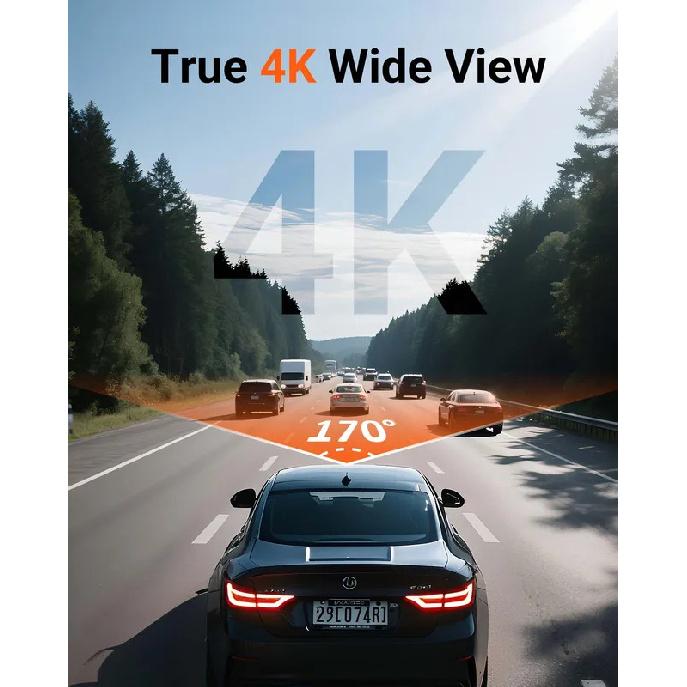 

Dash Cam Front and Rear 4K+1080P WiFi, Dual Dash Camera for Cars with App, Dashboard Camera Recorder,24H/7 Parking Monitor 64G чорний