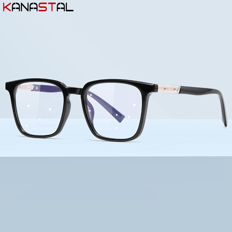 Herren Lesebrille Rezept Optische Gläser Kurzsichtigkeit Brille Damen Blaulichtblockierende Computer TR90 Quadratische Brillenrahmen