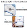 Multi Functional Flannel Ocean Seal Nap Blanket Sleep Cloak Cartoon Air Conditioning Blanket Soft Warm Shawl Blanket Unisex