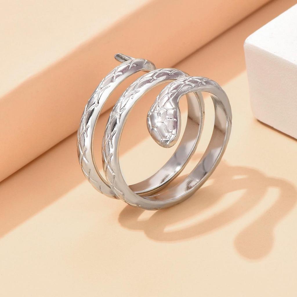 Personalized Punk Snake Rings for Couples - Titanium Steel Jewelry, Retro Street Style for Men and Women