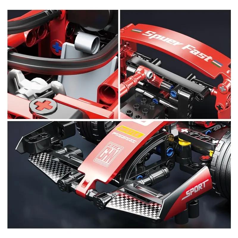 Technical NEW F1 Racing Car Building Blocks Set MOC Model Kit DIY Assembly Bricks Creative Educational Toys For Children