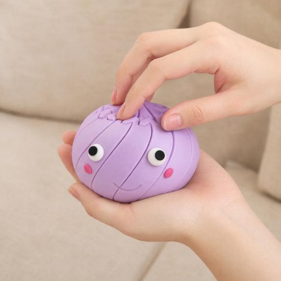3D Printed Twisting Dumpling Toy, Stress Relief Slippery Cartoon Steamed Bun Toy, Articulated Spiral Rotating Dumpling Fidget Toy