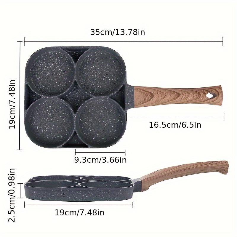 4 Egg Frying Pan, Pancake Omelette Pan,Cooker Pans 4-Cups Non-stick Cookware Divided Egg Cooker,Burger Pan For Breakfast