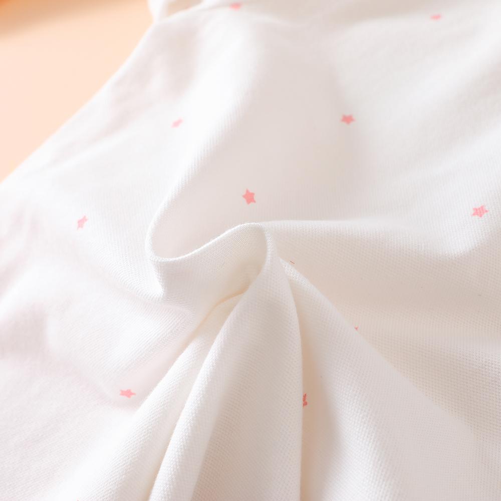 Girls Cotton Long Sleeve Polo Shirt White with Pink Collar And Cute Cartoon Patch Kids' Fashion Top for Ages 2-6