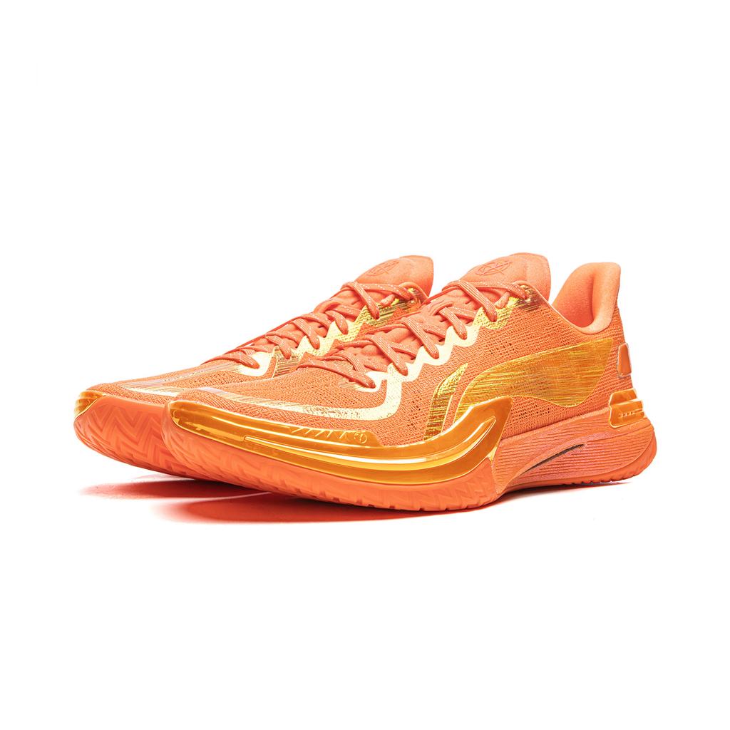 Li Ning Gamma Basketball Shoes Men's Low Top Carrot Orange ABAV035-29