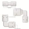 Water Purifier Quick Connect Elbow & Tee 3-to-2 Adapter, Card-Free Connector