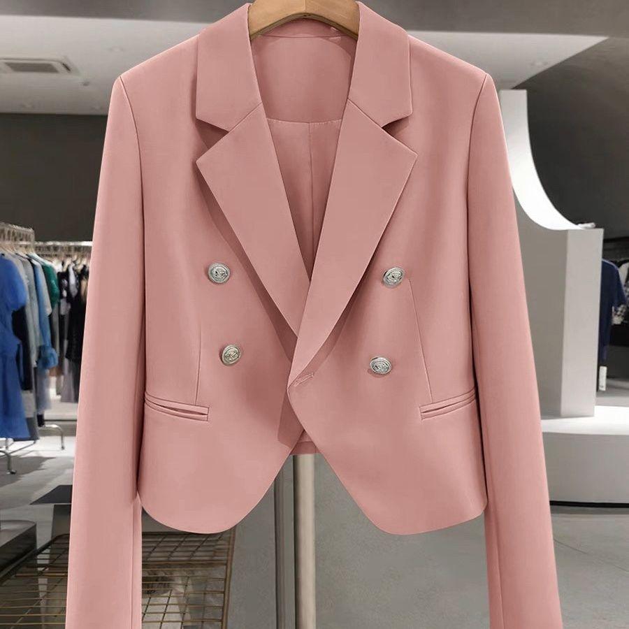 

Стильное и изысканное женское короткое пальто на весну/осень - Petite Fashion XL розовый