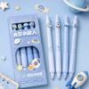4 Pcs Creative Space Planet Erasable Pens 0.5mm Blue Ink Comfort Grip Writing Pen School Office Stationery Gift