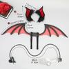 Fashion Bentable Halloween Costume Cosplay Props DIY Furry Bat-like Ears Transparent Belt 3D Bat Wings Kids