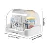 Baby Bottle Drying Rack With Removable Drip Tray Dustproof Bottle Storage Dust-proof Portable Baby Bottle Storage Box With Lid