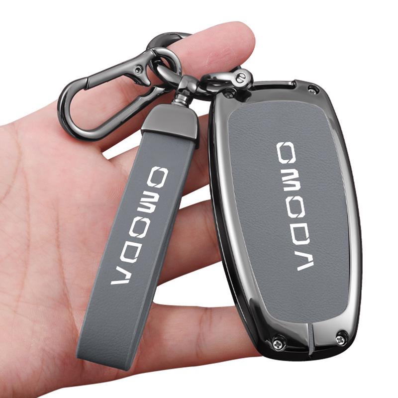 Premium Metal Protective Key Shell with Lanyard for Chery OMODA 5 - Full Coverage Key Case