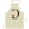 Tablier De Cuisine - Déborah Lettre - Coton Résistant - Impression France Durable - Liens Ajustables