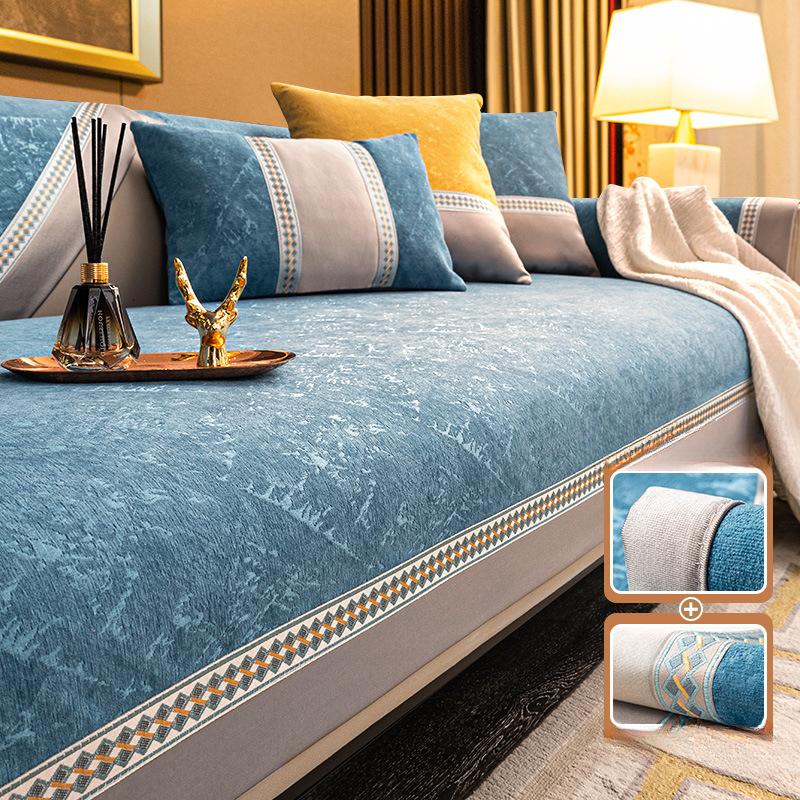 Leichtes Luxus-Sofakissen, Vier Jahreszeiten, universelles, rutschfestes, modernes, einfaches Kissen, neuer High-End-Sofa-Sattelbezug, Bezugsstoff