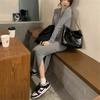 New ArrivalS Open Run Women S Slim Fit Side Slit Pocket Hoodie Long dreSS Nk Or