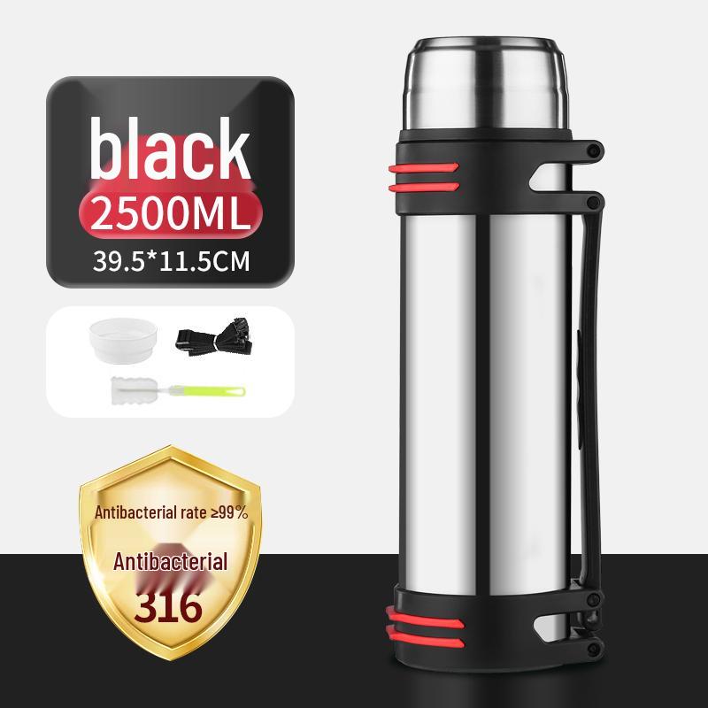 316 Stainless Steel Large Capacity Thermos Flask for Outdoor, Construction, Home Use - Portable Hot Water Bottle for Men and Women