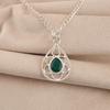 Green Onyx Gemstone 925 Sterling Silver Designer Pretty Pendant 1.40" For Wedding Gift PP-19-37