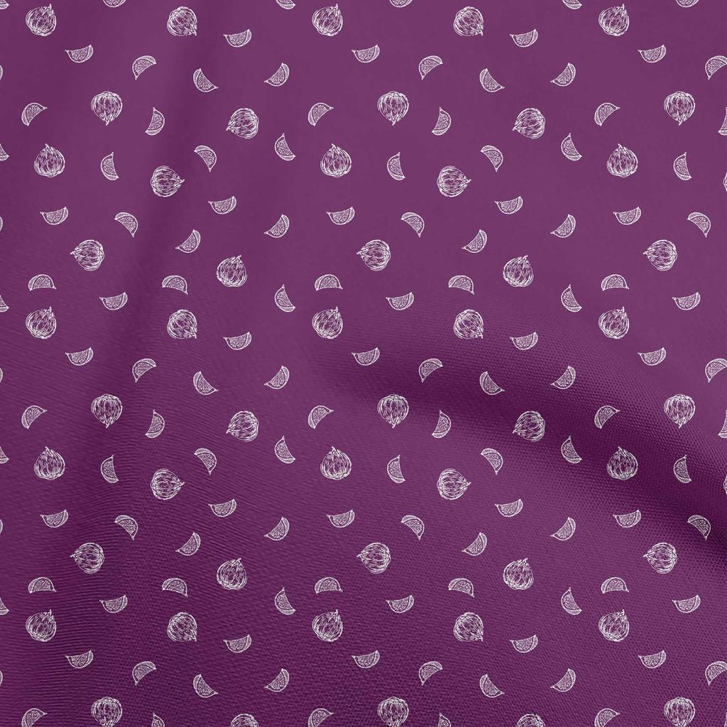 oneOone Cotton Flex Dusty Teal Green Fabric Fruits Sewing Material Print Fabric By The Yard 40 Inch