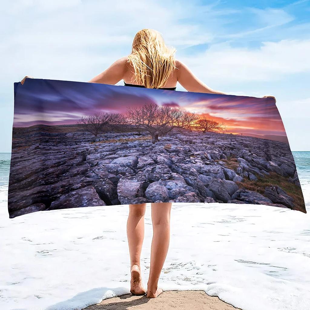 Oversized Beach Towel Grassland Extra Large Soft Pool Swim Travel Towels Blanket for Adult Women Men Camping Chair Cover Gift