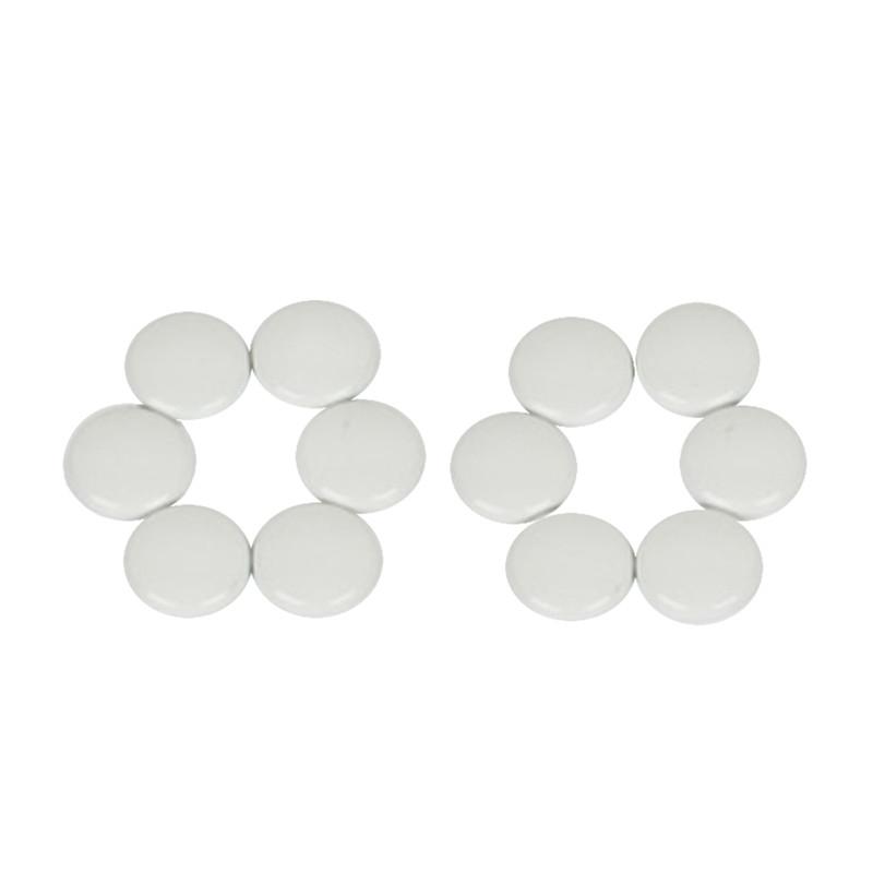 

12 шт. Универсальный автомобильный межкомнатный дверной замок, протектор винта, 3 м, клейкий, антиржавейный, прочный, крышка, накладка, черный, белый цвет, мини-автомобиль белый