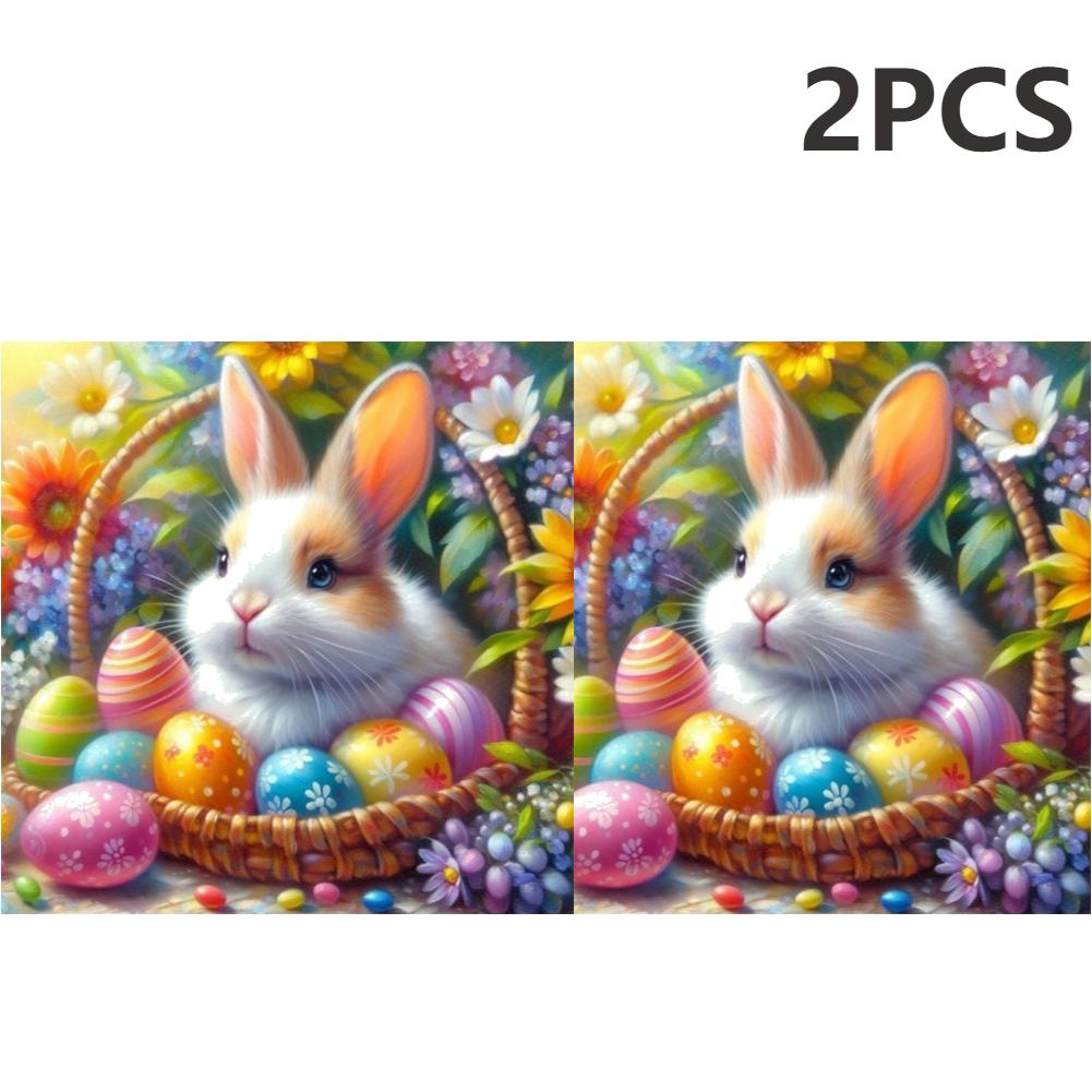 2PC 5D DIY Full Round Drill Diamond Painting 2025 Easter Kit 30x30cm Household Decor Art HandCraft Deco for Bedroom Living Room