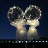 Colorful butterfly LED transparent balloon light with pole (excluding battery) for wedding, birthday and anniversary decoration