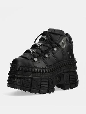 Rock Lokomotive Klein Leder Goth Plateau Retro Metall High-top Streetwear Männer und Frauen Gleich Einzelschuhe 10cm