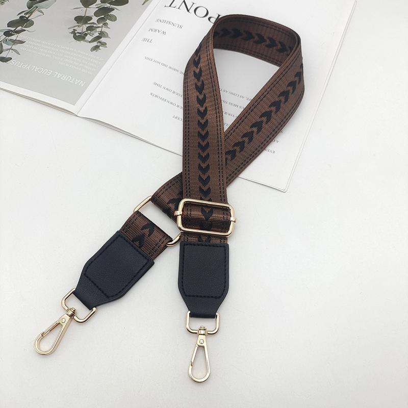 

New Arrow Nylon Shoulder Strap Women s Bag Accessories Bag Strap One Shoulder Crossbody Adjustable Strap Versatile Replacement Gun color hardware кавовий