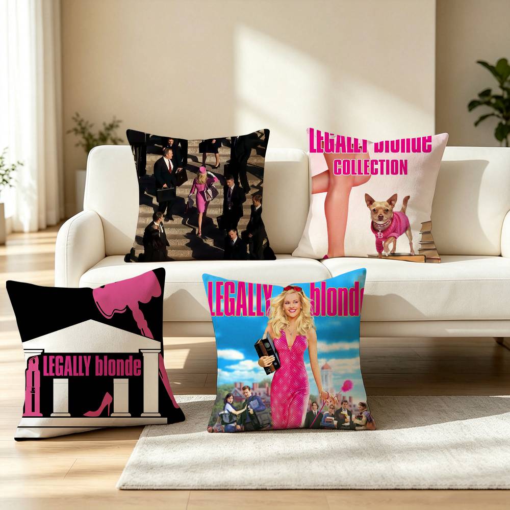 M-Movie Legally Blonde Elle Square Double-Sided printed Pillow Case Bedroom Bedside Pillow Sofa Cushion Cover
